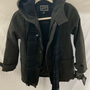 NWT: GIRLS Rothschild Pea Coat/Dress Coat with scarf and hood- size M (10-12)